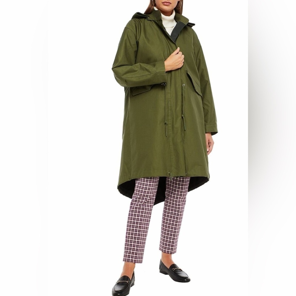 NWT Tory Burch Green Oversized Parka Jacket sz M